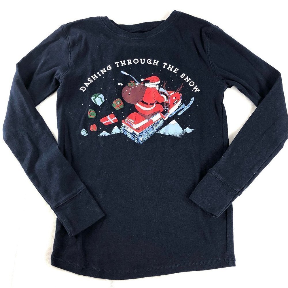 𝅺old Navy Santa Graphics Long Sleeve Shirt xl/12